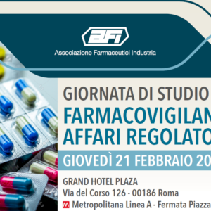 ANNULLAMENTO Giornata di Studio AFI "FARMACOVIGILANZA & AFFARI REGOLATORI"
