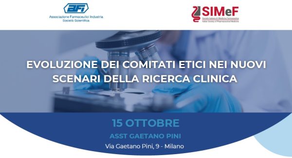 ISCRIZIONE GRATUITA - Giornata di Studio AFI/SIMeF - EVOLUZIONE DEI COMITATI ETICI NEI NUOVI SCENARI DELLA RICERCA CLINICA