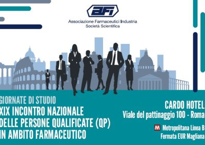 XIX Incontro Nazionale delle Persone Qualificate (QP) in ambito farmaceutico