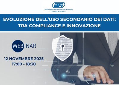 WEBINAR AFI – Evoluzione dell’uso secondario dei dati: tra compliance e innovazione