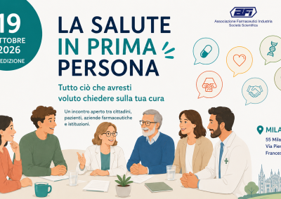 AFI SOCIETÀ SCIENTIFICA, AZIENDE FARMACEUTICHE E ISTITUZIONI INCONTRANO I PAZIENTI E I CITTADINI – VI EDIZIONE – La Salute in Prima Persona: tutto ciò che avresti voluto chiedere  sulla tua cura