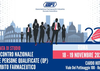 XX Incontro Nazionale delle Persone Qualificate (QP) in ambito farmaceutico